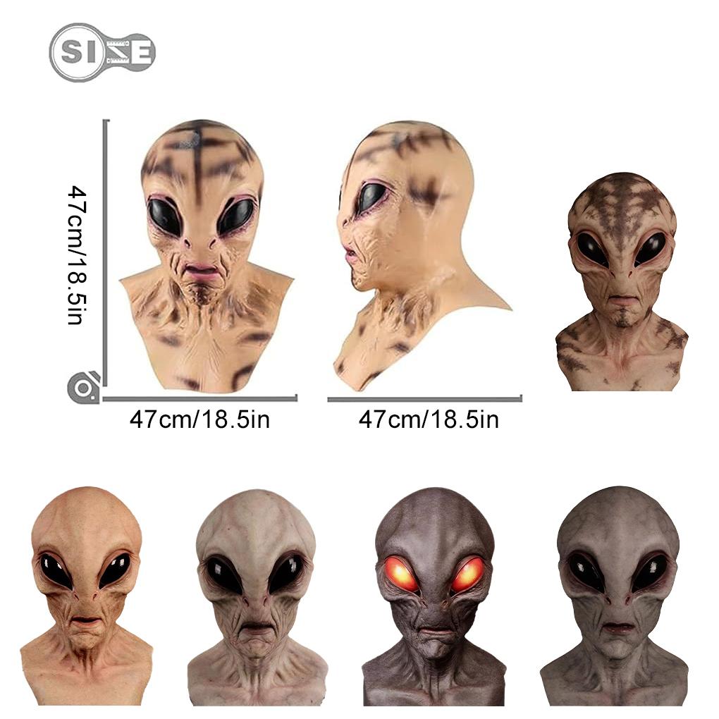 Vampire Mask Complete Halloween Look With Alien Mask Halloween Simulation Latex Mask Alien Mask Kids