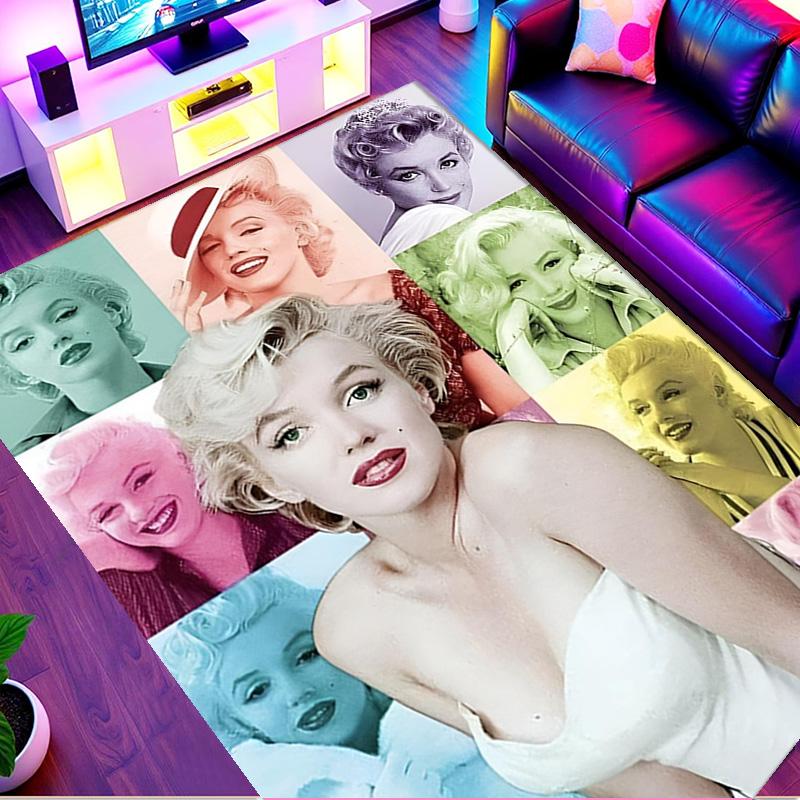 Marilyn Monroe Print Vloerkleed, Wasbaar Vloerkleed, Voor Entree Slaapzaal Wasruimte Kantoor Studeerkamer, Woondecoratie Verjaardag Kerstcadeau