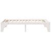 Bed Frame White 75 x 190 cm Solid Pine Wood