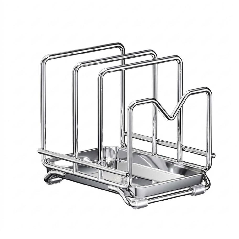 Anti-slip Multi-layer Pot Lid Rack Stable Pot Lid Storage Rack Pot Cover Shelf Pantry