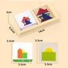 1 Set House Design Geometric Shape Logic Game Puzzle Toy for Kids Spatial Imagination STEM Educational Home Play Gift