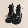 Leather CM platform mesh Martin boots women's new British style single boots autumn and winter short boots popular snow boots