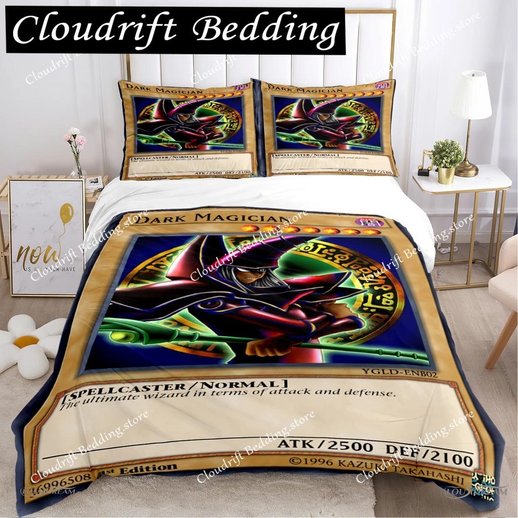 Cartoon Dark Magician Duvet Cover Comforter Fear Bedding set Soft Quilt Cover and Pillowcases for Teens SingleDoubleQueenKing
