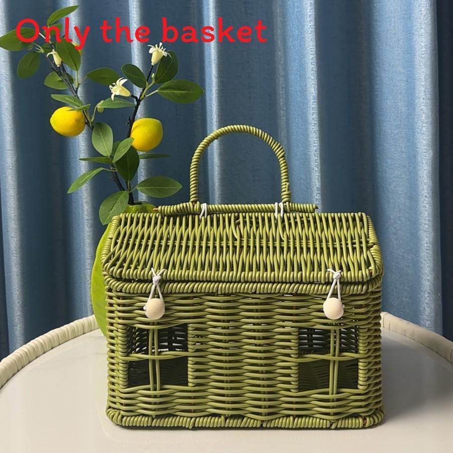 Modern Minimalist Handwoven Basket With Pp Material For Storage And Organizer Use