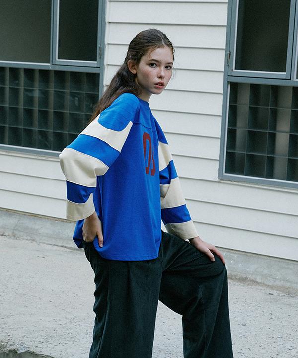 GREENBUTTER Shoulder Patch Rugby Tee (Cobalt)