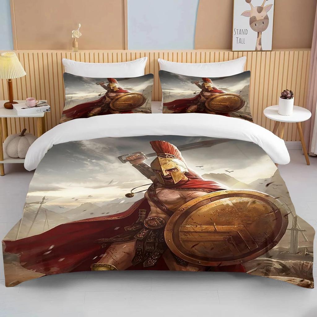 10 Sizes Cartoon Roman Gladiator Bedding Collection Colorful Home Textile Duvet Covers Pillowcases Bedclothes Boys Gift Bedding Set