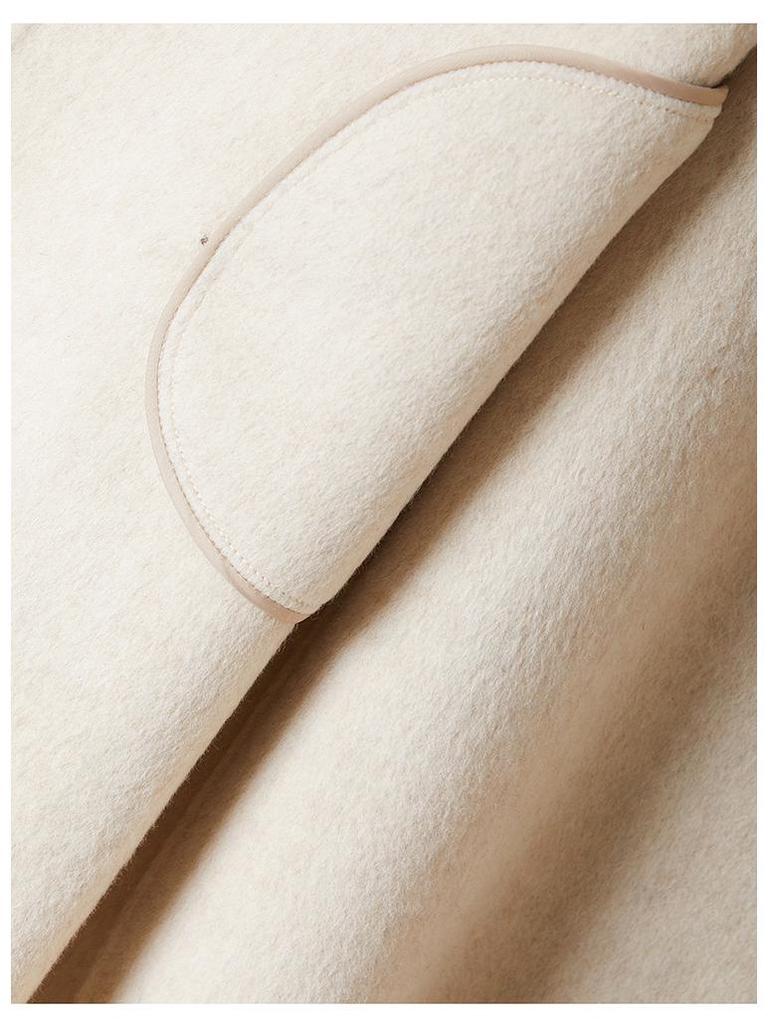 2025 Women's Mid-Length Wool Coat with Stand-Up Collar - Double-Faced Cashmere for Autumn/Winter