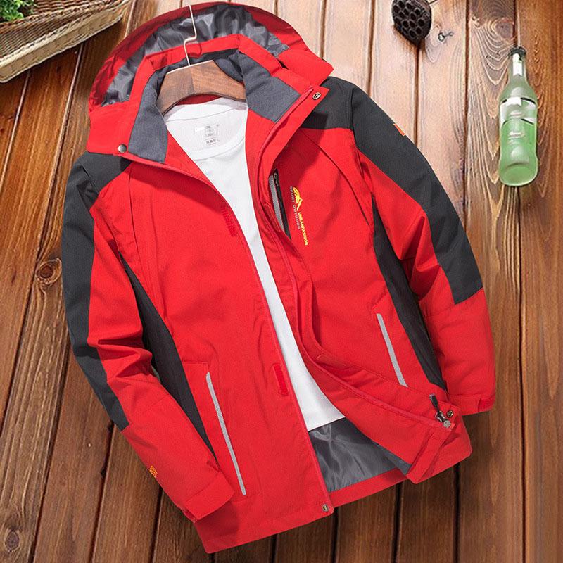 Spring and Autumn Men's Outdoor Training Workwear Single Layer Punching Jacket Plus Size