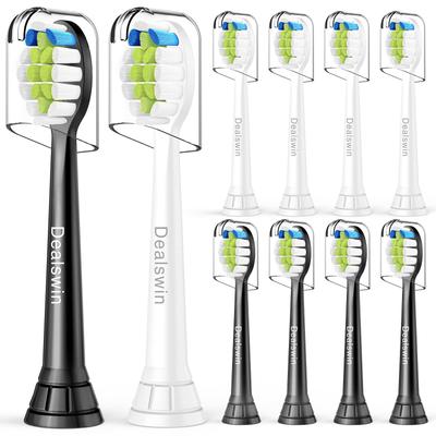 Dealswin Philips Sonicare Elektrikli Ev Tipi Yedek Diş Fırçası Başlıkları Plak İçin Uyumlu ve Daha Fazlası [10'lu Paket]