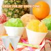 200pcs Leakproof White Paper Cone Cups 3.7/4.5 OZ Shaved Ice Cups Practical Ice Cream Cup  Water