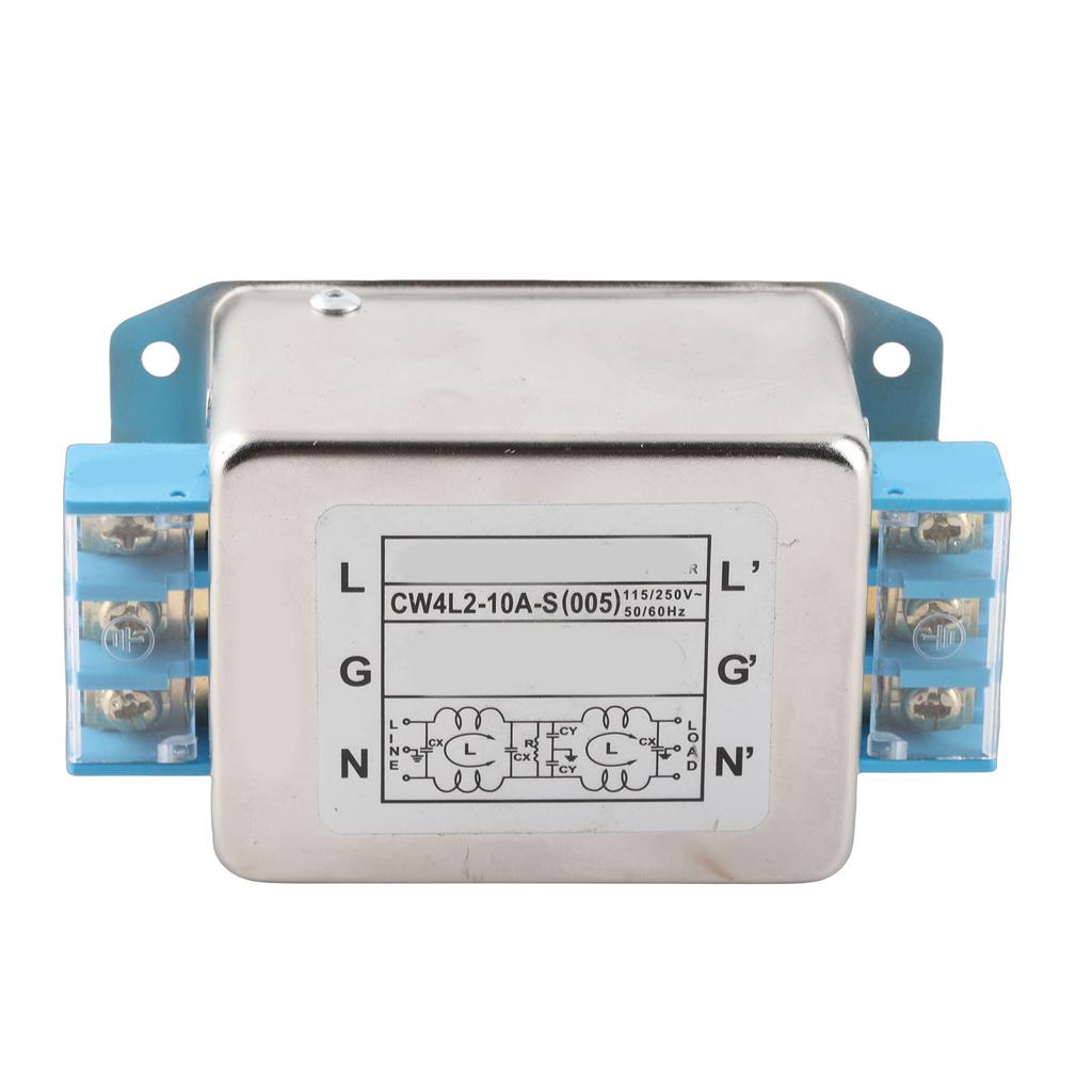 115V 250V 10A 50 60Hz Einpoliger Doppelpoliger Einphasen-Netzleitungs-EMI-Filterklemme