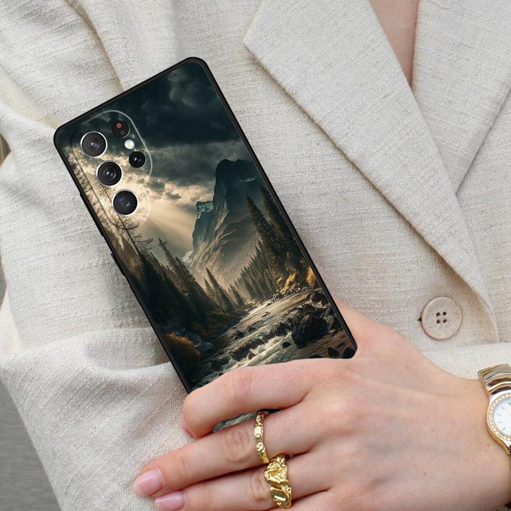 Beautiful Mountain Forest Nature Cell Phone Case for Samsung Galaxy S26 Ultra S25 S24 S23 S22 S21 S20 Note10 Cover
