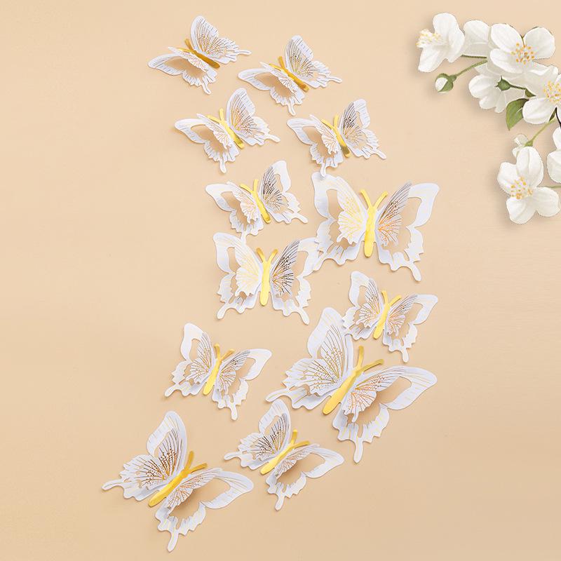 3D Realistic Double-Layer Butterfly Wall Stickers for Home Décor