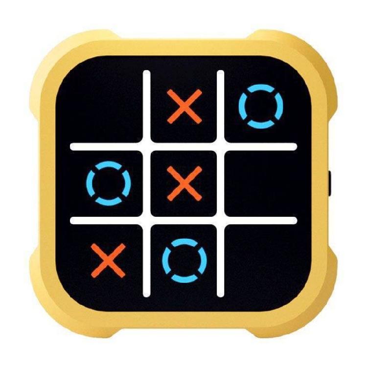 Educational Game, Electronic 4 In 1 Handheld Puzzle Game Toy Travel Noughts and Crosses Game Board Game for Kids Adults