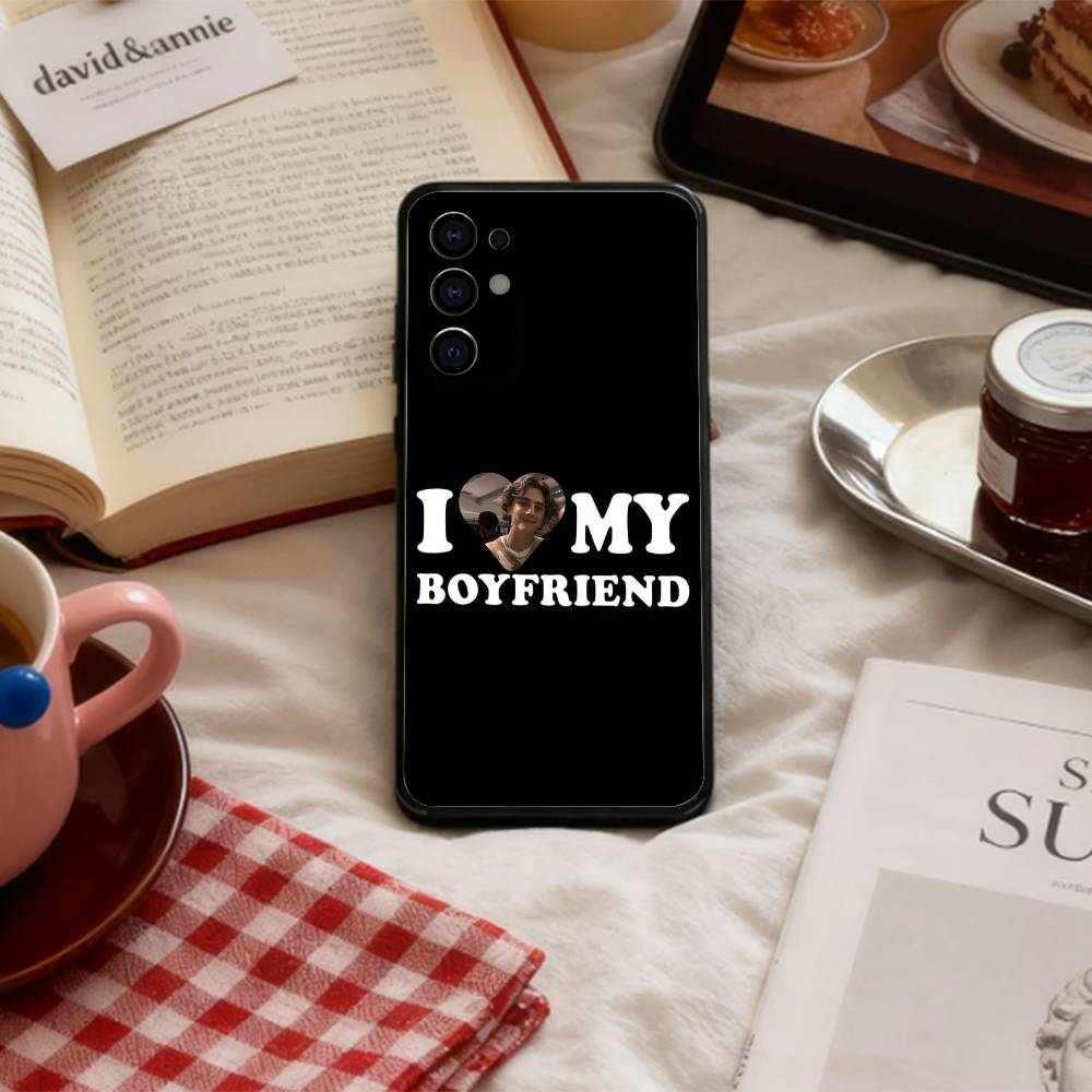 T-Timothée Chalamet COOL   Phone Case For Samsung S 25,24,23,22,30,21,10,9,Ultra,Plus,Lite,FE,4,5 G Soft Black Case