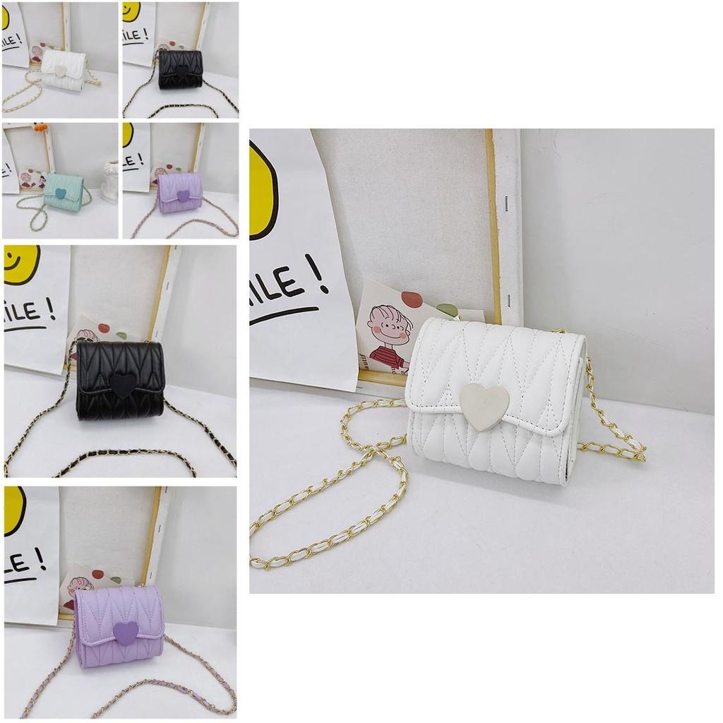 Children Pvc Mini Chain Shoulder Bag With Checkered Pattern For Girls