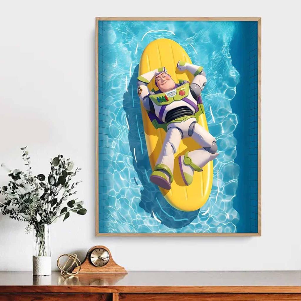 DIY Diamond Painting Buzz Lightyear Surfing Cross Stitch Kit Mosaic Art Diamond Painting Full Circle Diamond Home Decoration