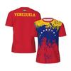 Grafica Bandiera Venezuela Maglia da Calcio Uomo Moda Emblema Nazionale Stampa 3D Maglietta Sportiva Casual Oversize Traspirante