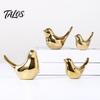 Ceramic Bird Ornament Statues, Modern Gold Decoration, Nordic Style Desktop Decoration Figurine Ornaments for Home Office Decor Abstract Art