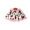 Kinder Cowgirl Cosplay Verkleidungsset Rosa/Braun Fransen Westliches Kostüm für Halloween-Mottoparty Bühnenauftritt