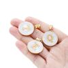 1Pcs Stainless Steel With Pinch Bail Clasps Imitation Pearl Letter Charms Pendant For Necklace DIY Jewelry Making Accessories