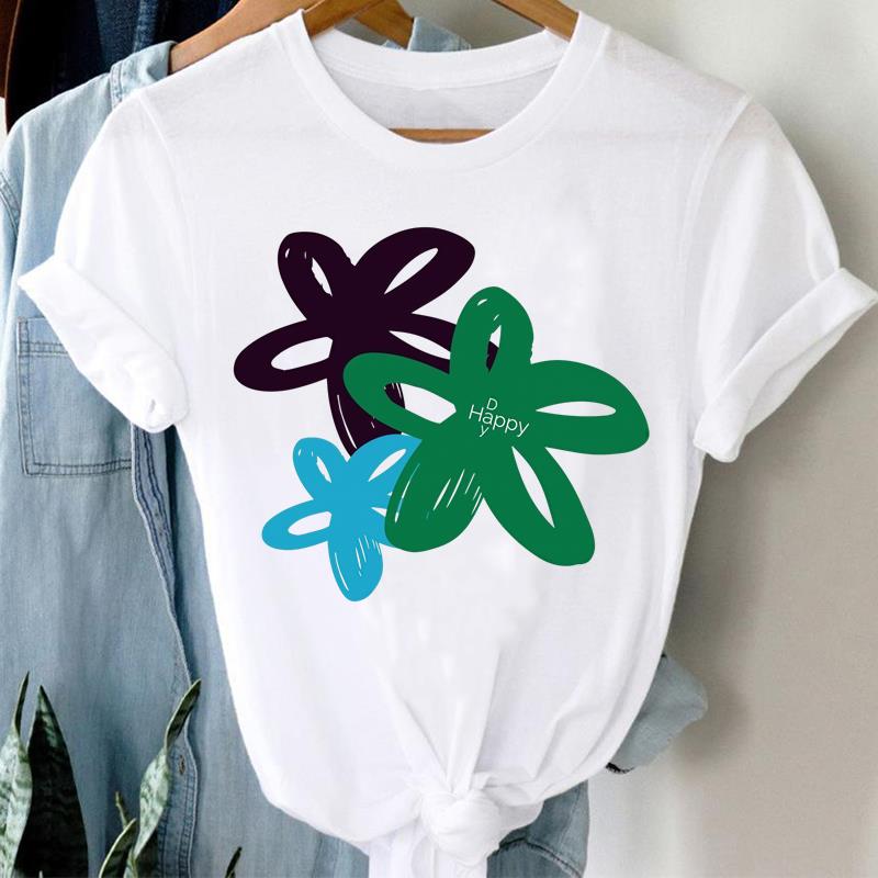

(Asian Size) Tee butterfly style cute Graphic T Shirt Fashion Women Clothing Casual Lady Female Top spring summer Printed Short Sleeve T-shirts S