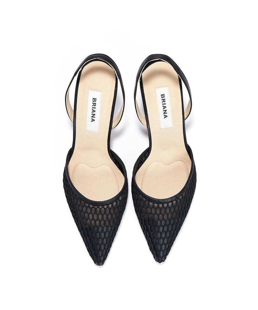 Briana Mesh Slingback [Black]