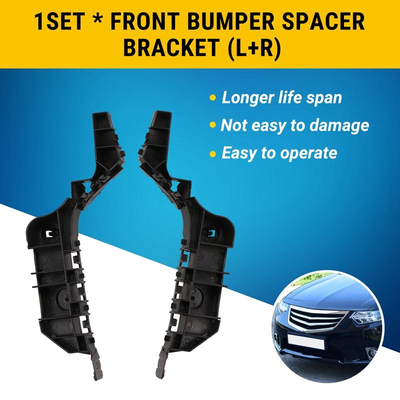 For Honda Accord ACURA TSX 2004-2008 Left+Right Front Bumper Spacer Bracket air256