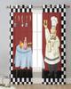 Red Black And White Plaid Kitchen Cook Gourmet Knife Tulle Curtains Living Room Kitchen Window Decoration Voile Sheer Curtain