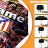 Custom Name Personalized football team Print Umbrella, Auto Open Close, 8‑Rib Sturdy Frame, Commute Camping Hiking Use, Birthday Gift
