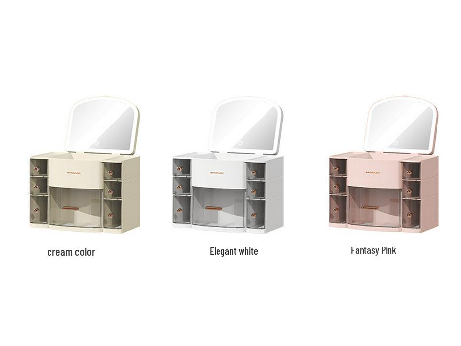 Large Multifunctional Dustproof Cosmetic Organizer for Living Room - Desktop Lipstick Storage Box