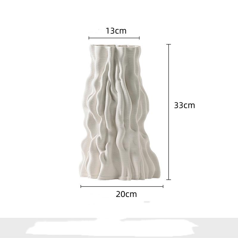 

Керамічна ваза Абстрактний нерегулярний візерунок складок стовбура Ваза для квітів Аксесуари для квіткових композицій Аксесуари для декору дому