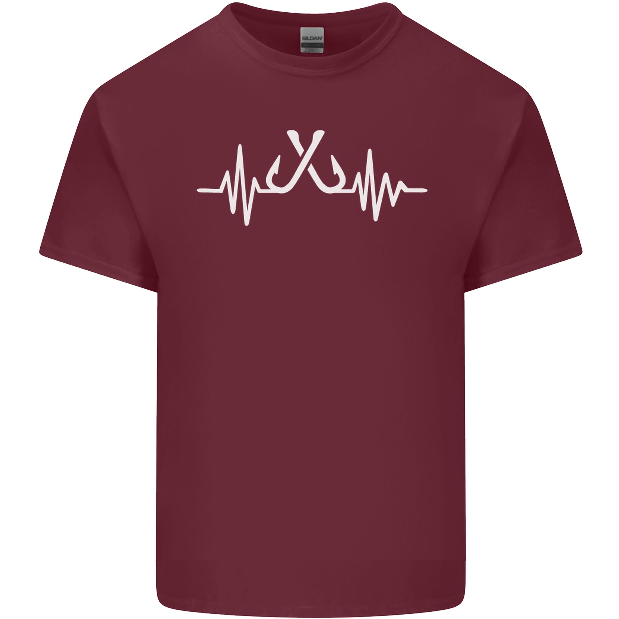 Pulse Fishing Funny FisherUnisex ECG Unisexs Light Cotton TShirt S