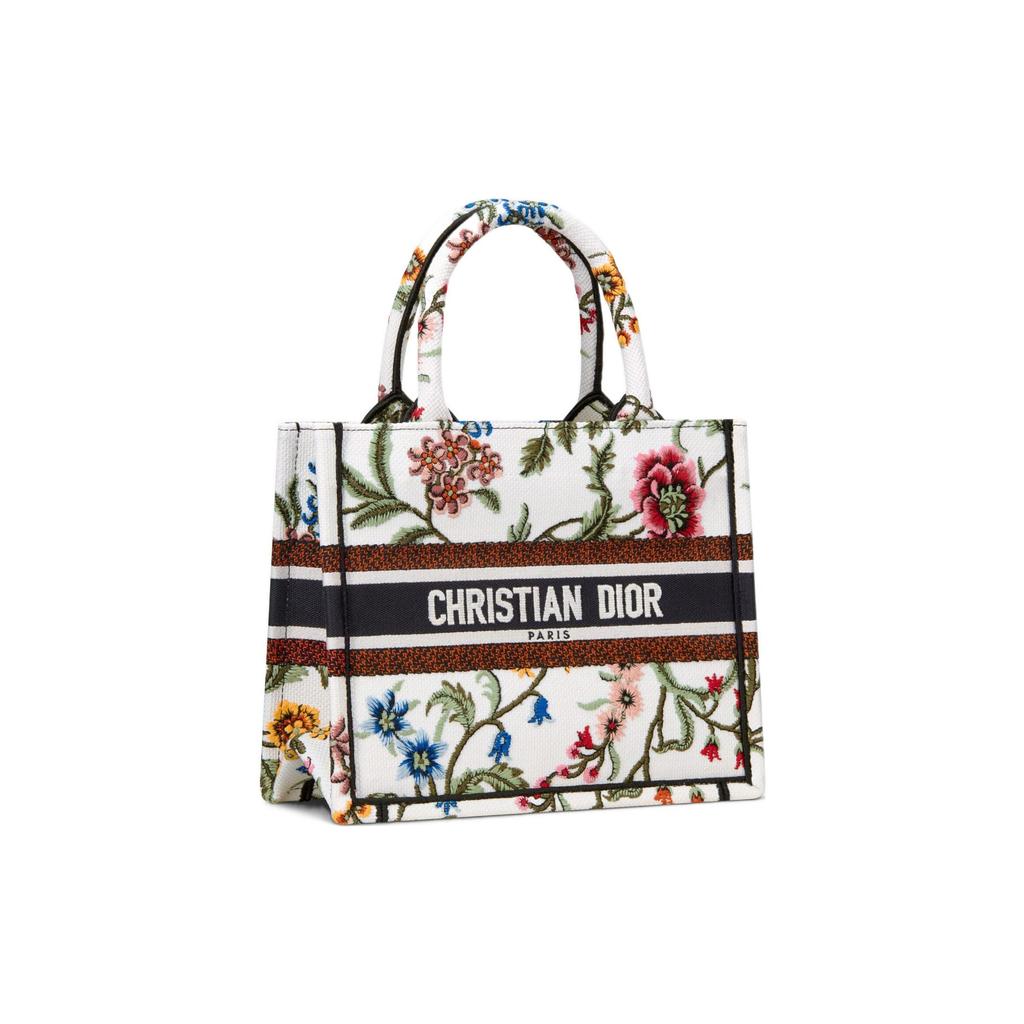 Dior BookTote Embroidery Tote Bag, Shopping Bag, Handbag Small Women's White/Multicolor M1265ZEAU-M933