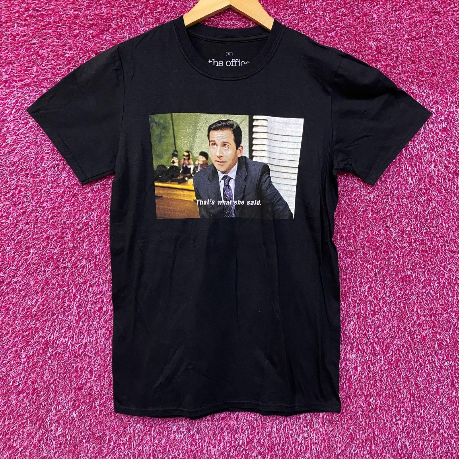 The Office Michael Scott Thats What She Said Meme 100% Cotton T-shirt Mens Tees Top S