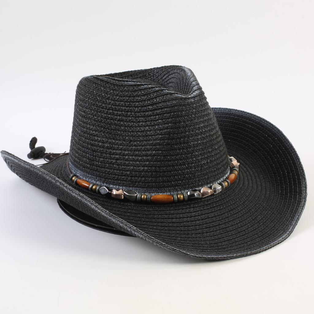 Popular European and American Western Cowboy Straw Hat Men's and Women's Fashion Shade Straw Hat Outdoor Western Cowboy Hat