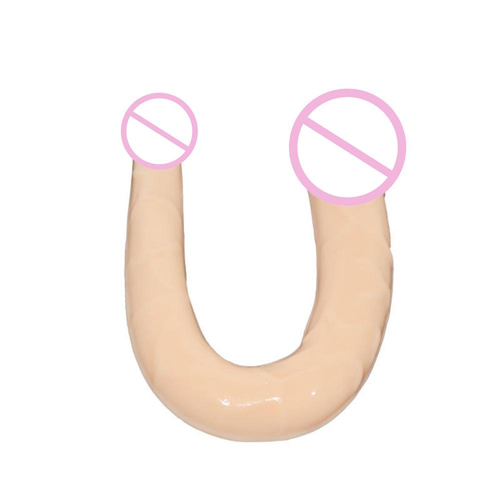 Double Head Dildos Realistic Penis Flexible Soft Crystal Jelly Sex Toys for Women G-spot Anal Stimulator
