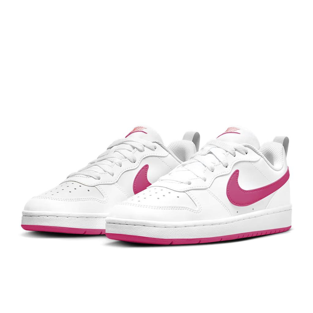 Nike Court Borough Cushioning Breathable Low top Skateboard Shoes Unisex Pink White DV5456-111(Team1678-)