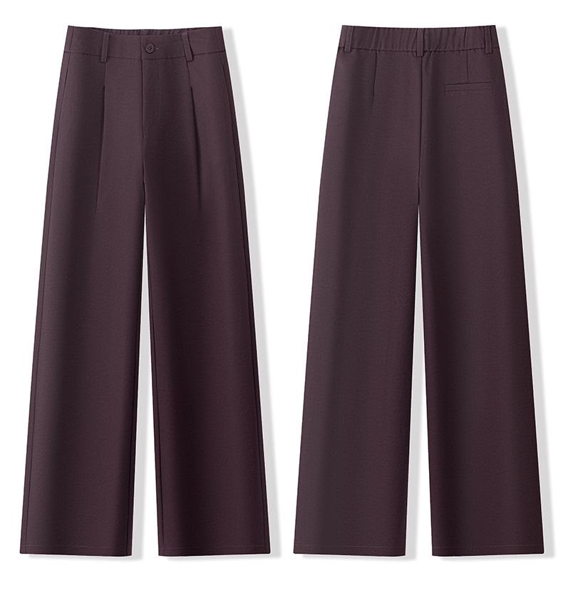 Women's High-End Wide-Leg Spring Pants: 2026 New Style, Loose Casual Straight-Leg, Long Fit