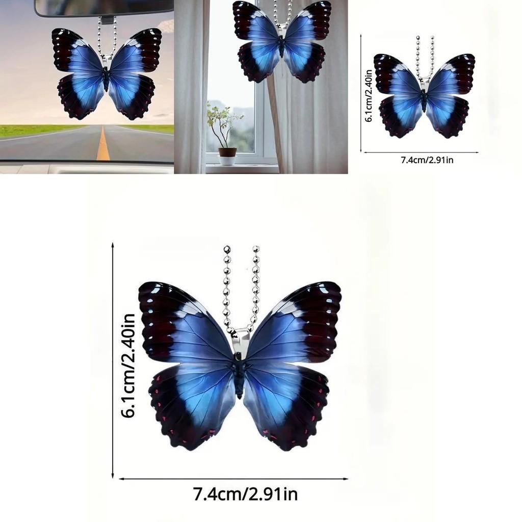 Butterfly Cartoon Colorful Acrylic Keychain And Car Decoration For Festive Celebrations