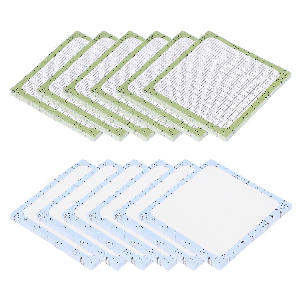 6/12Packs Cute Sticky Notes 75x75mm 50Sheets/Pack Sticky Notes Self-Stick Notes Pads with Lines Office Message Stickers 4Colors