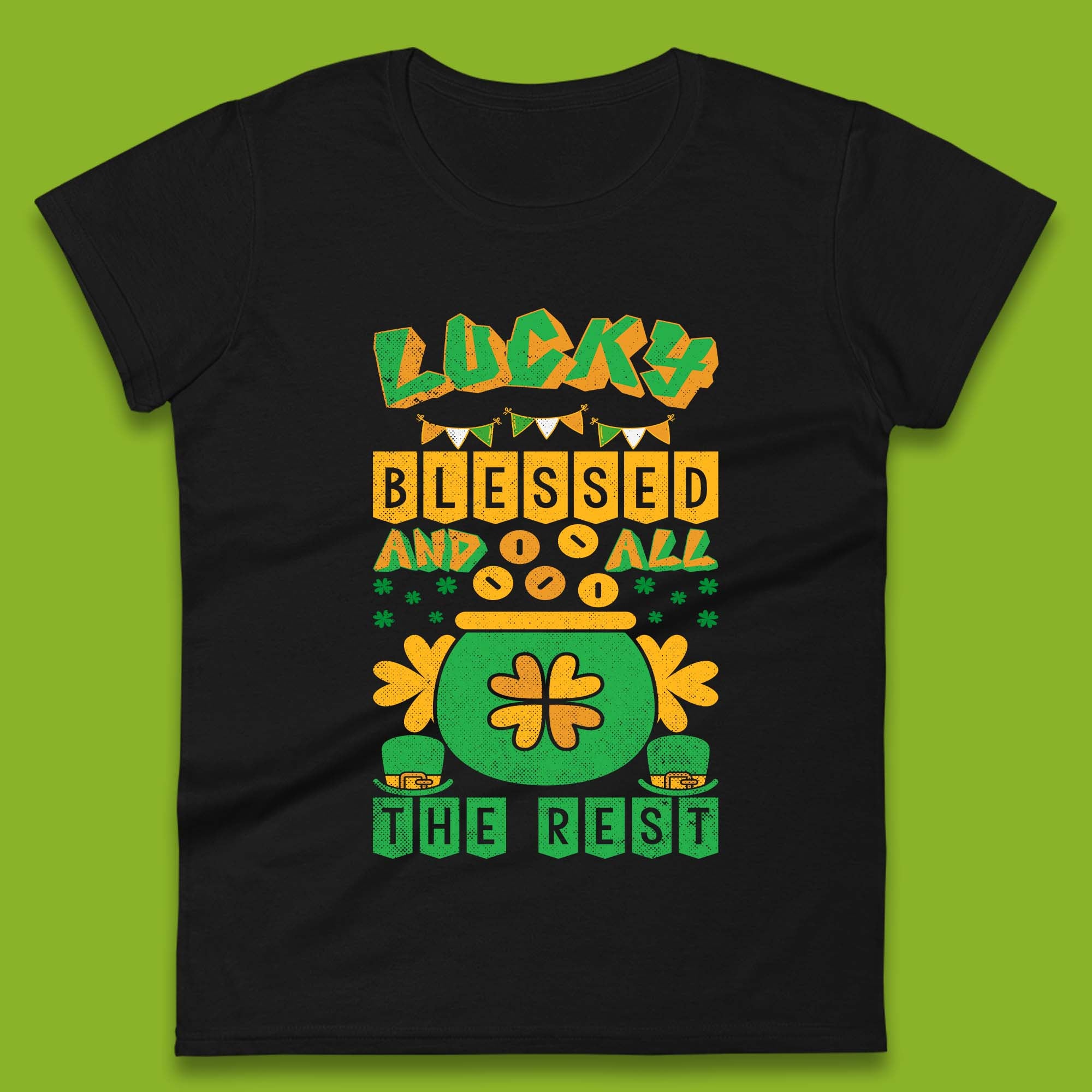Lucky Blessed and All the Rest Womens T-Shirt Mens Tops Tees Unisex M