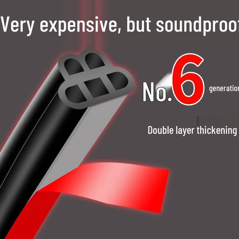 5-Loch Doppelschichtige Auto Schalldichtung: Verdickter B-Typ Gummi-Dichtstreifen für Türen, Motorhaube und Kofferraum