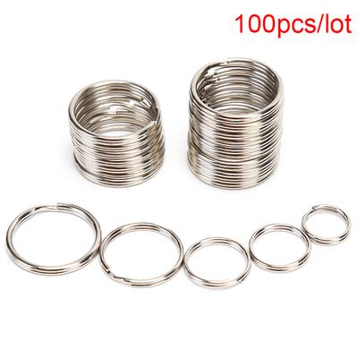 100 piezas/lote llaveros de metal para bricolaje llavero con aros partidos llavero de metal
