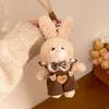 Cute Plush Doll Keychain Hanging Plush Rabbit Key Ring Creative Bear Plush Pendant  Daily Use