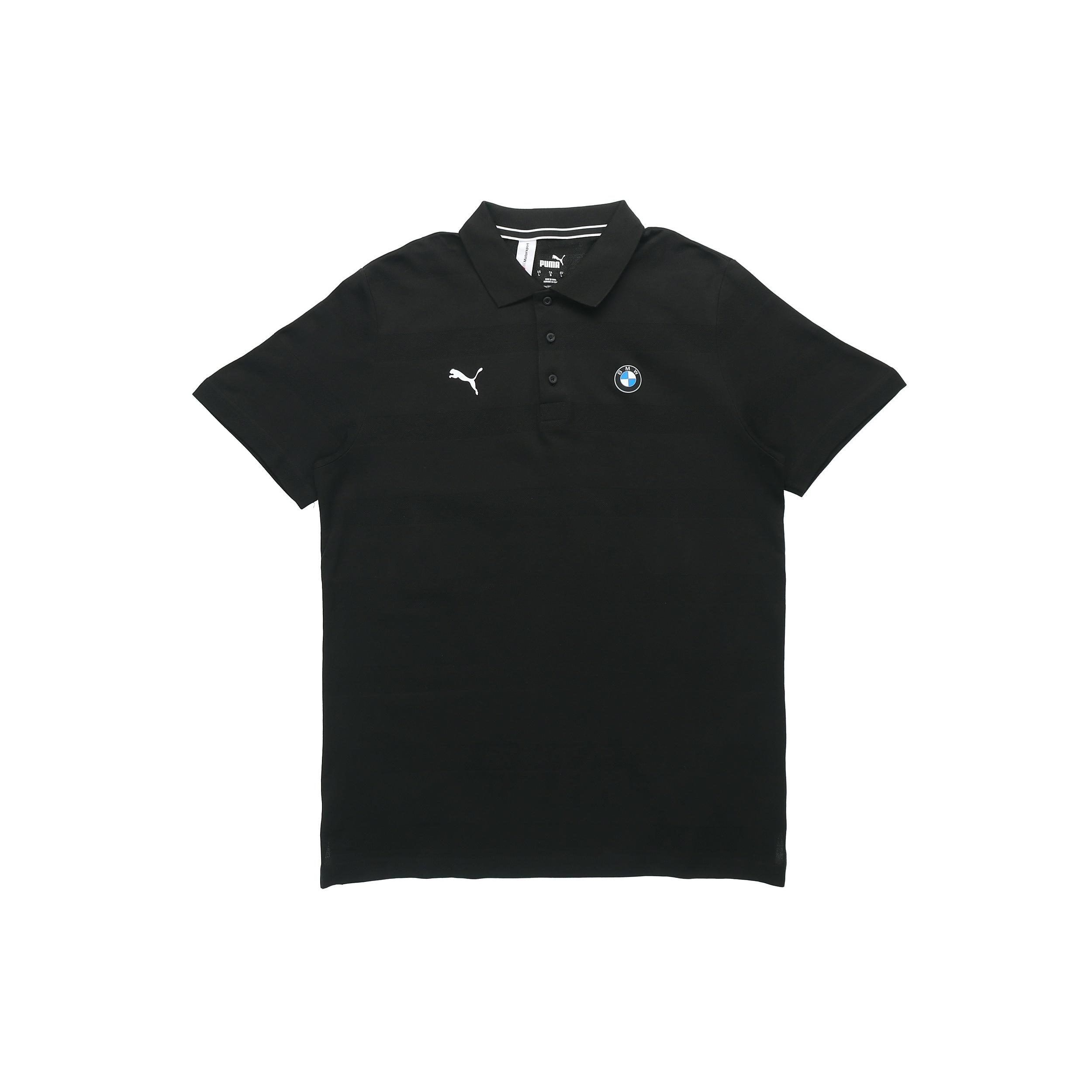 PUMA x BMW Motorsport Striped Polo Shirt  Black White  Men s 598005-01 XS