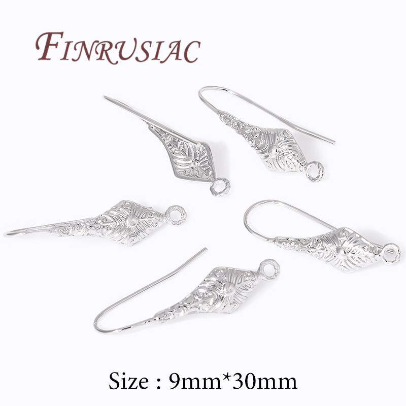 

1-3Pairs Rhodium Plated Ear Hook Earring Clasp Wire DIY Jewelry Making Supplies Earrings Accessories 1 pair