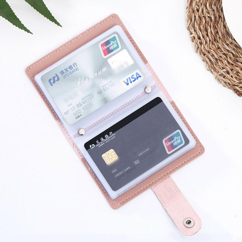 New Anti-theft ID Credit Card Holder Fashion Women's 26 Cards Slim PU Leather Pocket Case Purse Wallet Bag for Women Men Female