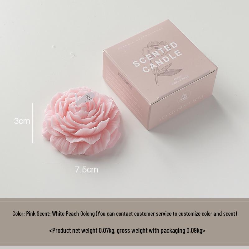 

Ароматическая свеча-фигурка в форме цветка пиона - Идеальный подарок для учителей и девочек