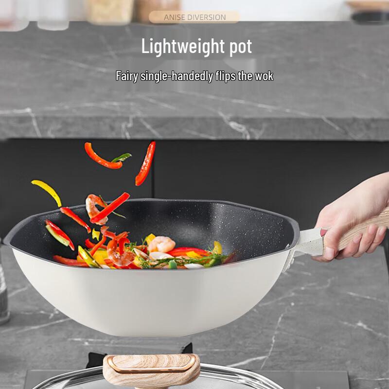 Zhishi Maifan Stein Antihaft Achteckiger Wok